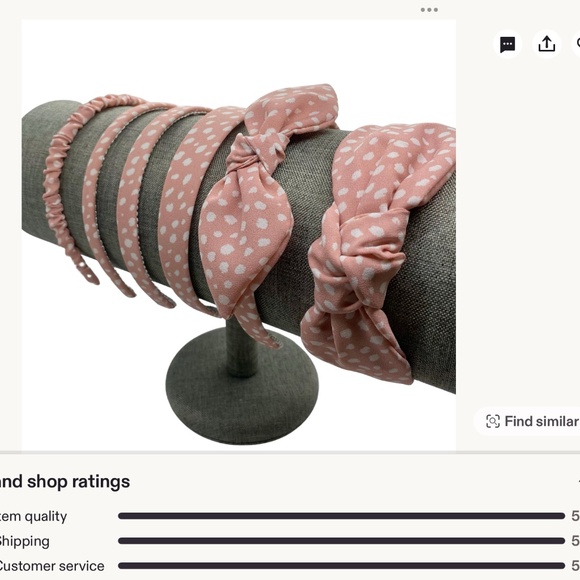 A lot of 4, custom, handmade, floral print headbands (purchased from Etsy) - Picture 15 of 15